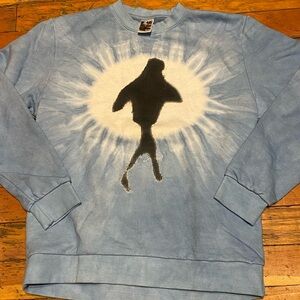 Basketcase Gallery Baby Blue Abstract Crewneck - Sz Large